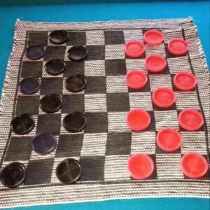 Channel Craft Checkers/Tic Tac Toe Rug/ Gameboard